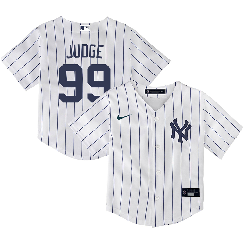 2020 MLB Toddler New York Yankees #99 Aaron Judge Nike White Home 2020 Replica Player Name Jersey 1